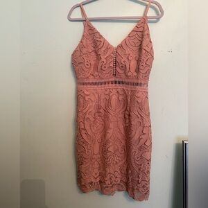 🛍️🛍️Elegant Lace Pink Dress